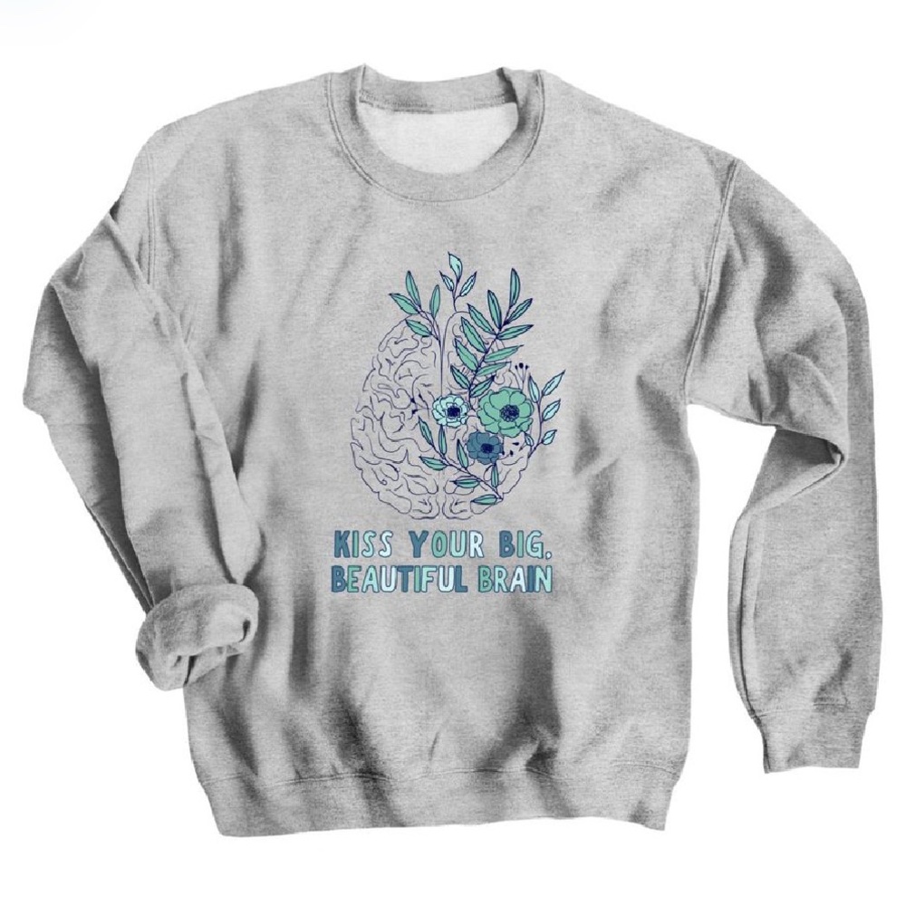 Gildan Kiss Your Big Beautiful Brain Crewneck